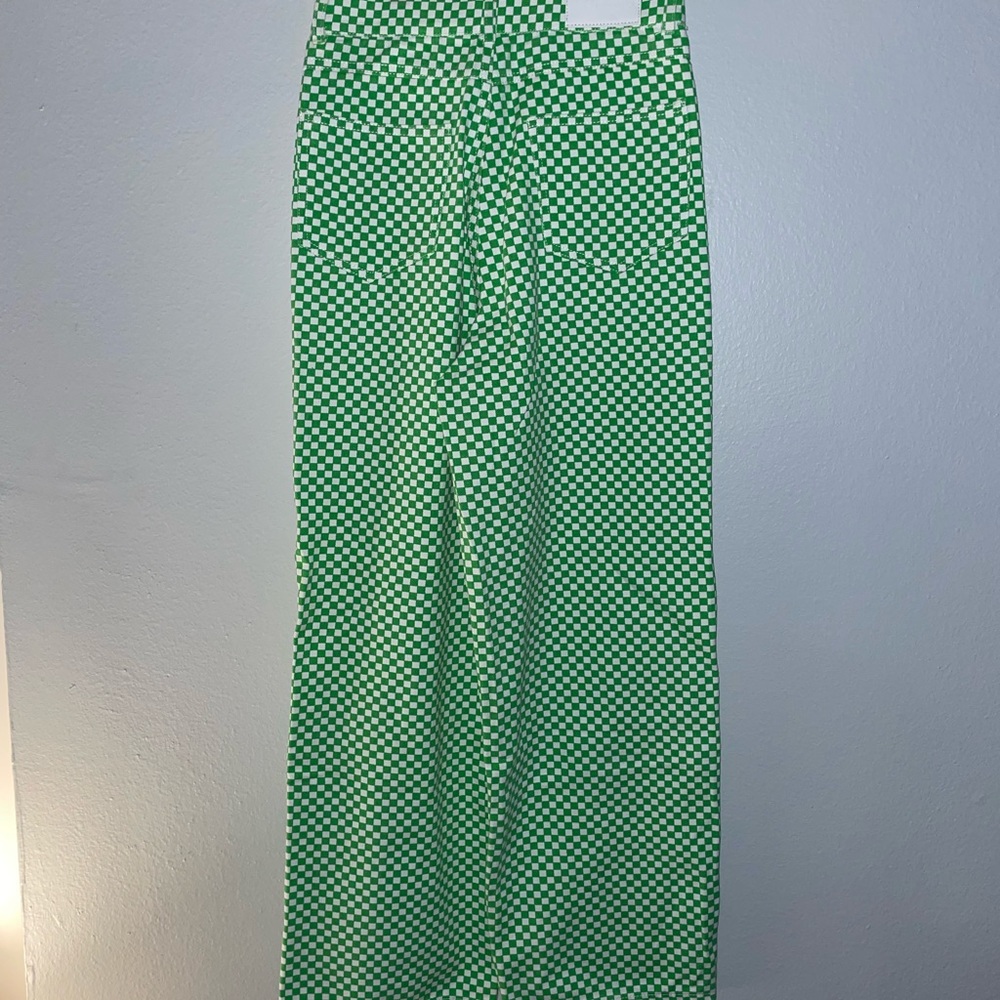 Shekou, Green checkered pants, Brand New, Never worn